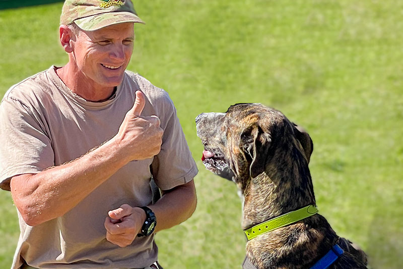 Happy Paws Happy Hearts RSL Queensland veteran with dog
