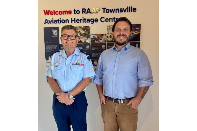 At the opening of the RAAF Townsville Aviation Heritage Centre with Phillip Thompson OAM MP, Federal Member for Herbert.