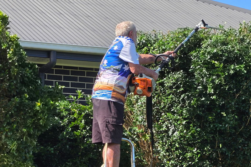 Kilcoy RSL Sub Branch Wellbeing Support Officer doing one of the everyday jobs that mean so much.