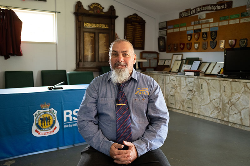 Mount Larcom RSL Sub Branch President Chris Feros