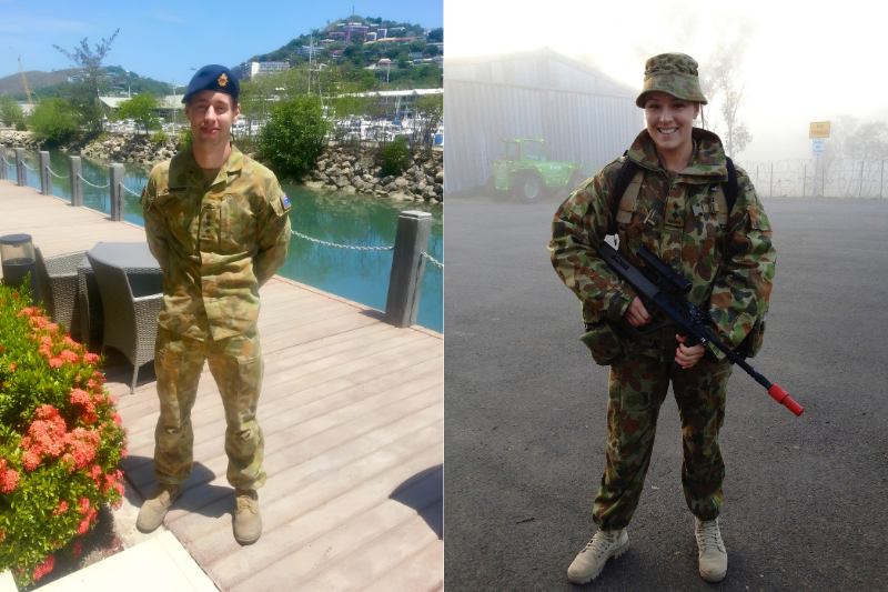 Kate and Joel on deployment