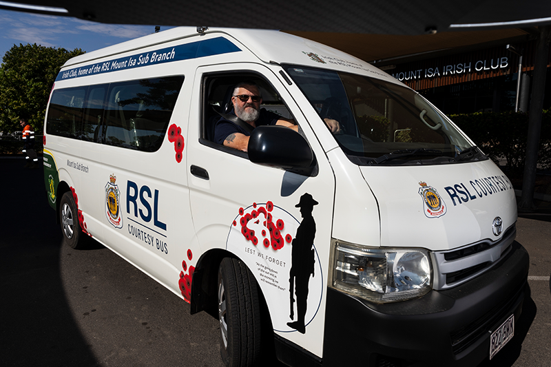 Mount Isa RSL Sub Branch courtesy bus