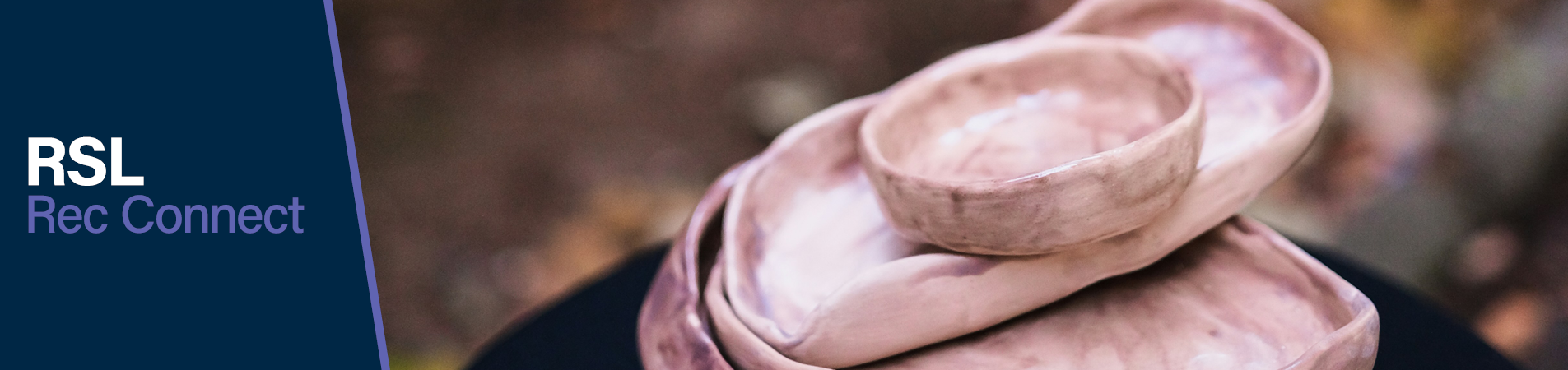 Rec Connect, stack of clay bowls